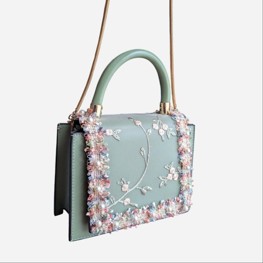 Floral Embroidery Handbag